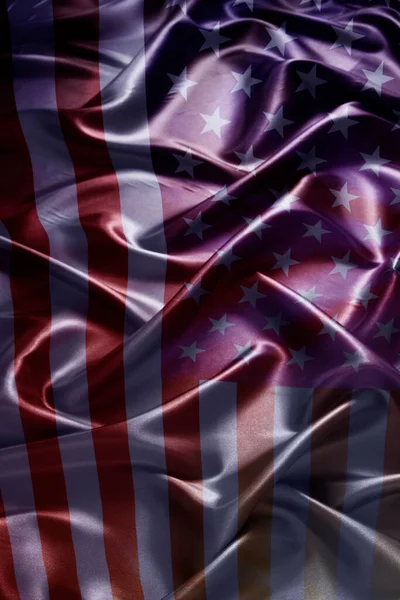 Bandera Ondulada Estados Unidos América Segundo Plano — Foto de Stock