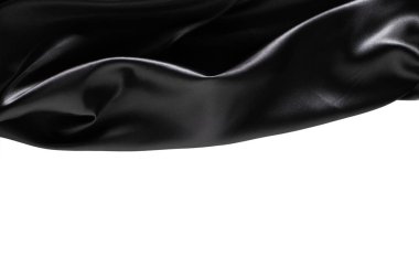 Beyaz arkaplanda ipek, saten kumaş