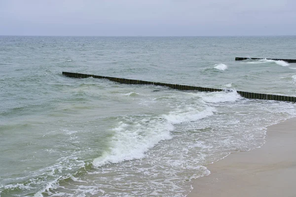 Holzbuhnen Der Ostseeküste — Stockfoto