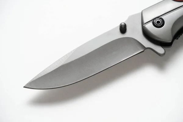 Складной Нож Лезвие Белого Фона — стоковое фото