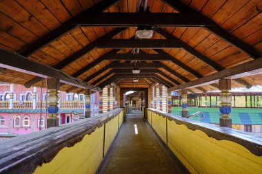 Moskova, Rusya, 11.05.2023 Izmailovsky Parkı 'nda alışveriş merkezleri