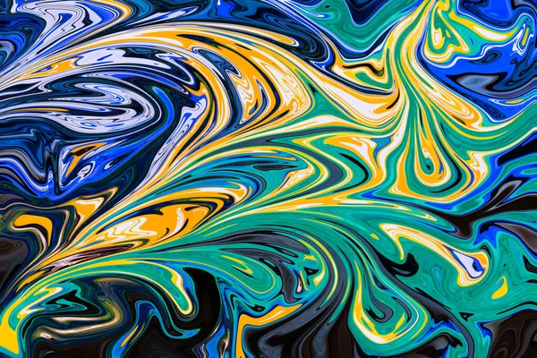 Soyut Renkli Çok Renkli Arkaplan Akışkan Sanat Sıvı Yağ Desenli — Stok fotoğraf