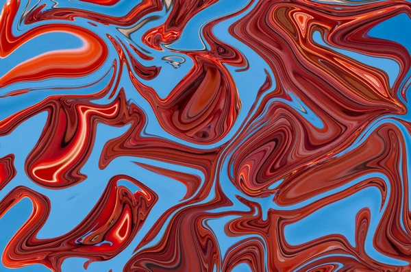 Abstraktní Barevné Červené Modré Pozadí Tekuté Umění Pozadí Tekutým Olejem — Stock fotografie
