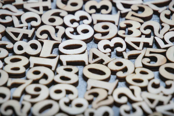 Abstract Background Numbers Cut Out Plywood — Stock Photo, Image