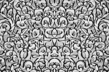 Kontrplaktan kesilen sayılarla soyut arkaplan