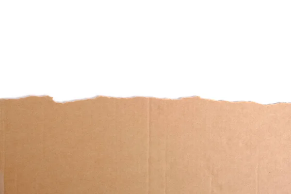 Yırtık Karton Beyaz Arkaplan — Stok fotoğraf