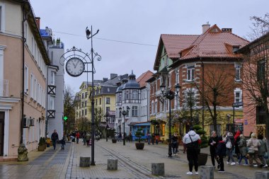 Rusya Kalininingrad bölgesi Zelenogradsk, 15.10.2022 Yaya Caddesi, Zelenogradsk