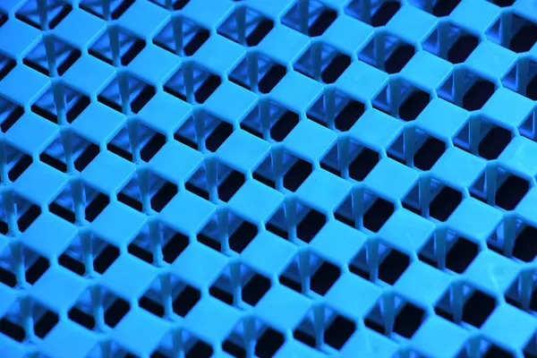 チェッカーされた チェッカーボードの背景青色は3Dプリンターを作りました — ストック写真