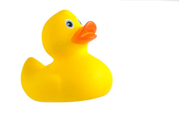 Yellow Rubber Duck White Background Isolate — Stock Photo, Image