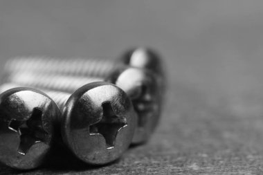 Phillips tornavida için cıvatalar Gri arkaplanı kapat