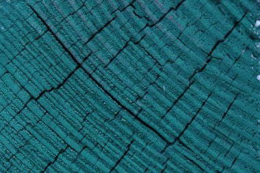 Kesilen ahşap dokular yeşil boyayla boyanır.