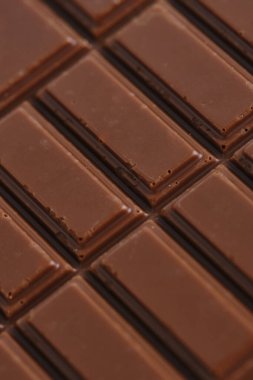 Lezzetli sütlü çikolata. Yakın plan.