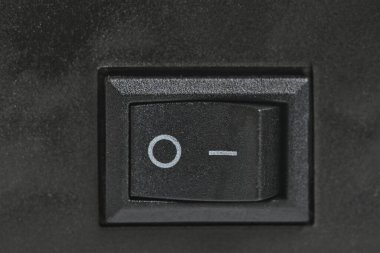 Siyah plastik güç açma ve kapama düğmesi