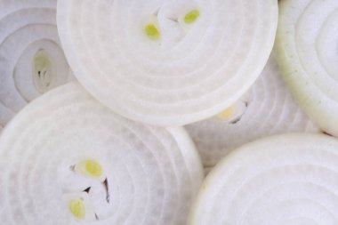 Soğan halkaları arka planı. Soğan. Yemek fotoğrafı yakın plan.