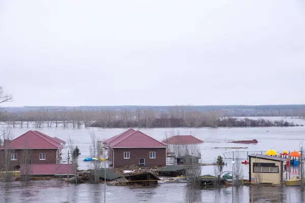 Kazakhstan Kostanay Avril 2024 Inondé Centre Loisirs Mojito Kostanay Inondation — Photo
