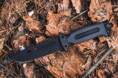 Ormanda av bıçağı. Avcı ekipmanı