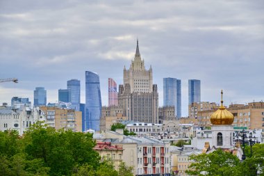 Moskova Mayıs 07.2023.Bina Bakanlığı Dışişleri Bakanlığı Rusya Federasyonu arka planı Moskova