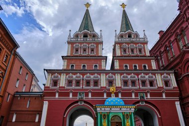 Rusya 10 Mayıs 2023. Kızıl Meydan 'daki Diriliş Kapısı