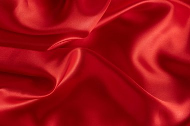 Pürüzsüz katlanmış kırmızı saten arkaplan