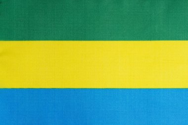 Arka plan, Gabon 'un ulusal bayrağı yakın plan