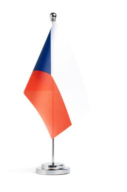 Çek Cumhuriyeti bayrağı beyaz arka planda izole edildi