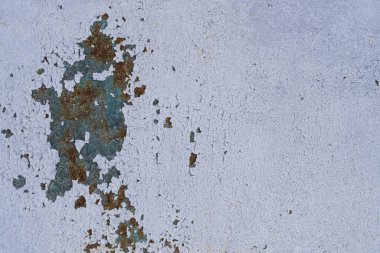 Boya kabuğu soyulmuş Grunge mavi metal dokusu. Tasarım için soyut arkaplan