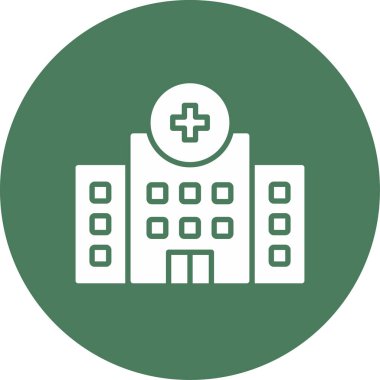 Moda tarzında izole edilmiş hastane simgesi