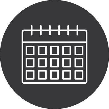Takvim simgesi vektör illüstrasyonu