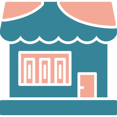 Dükkan. Web simgesi basit illüstrasyon