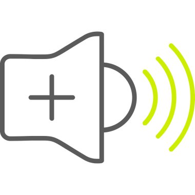 Konuşmacı. Web simgesi basit illüstrasyon