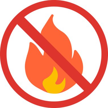 Ateş işareti yok, vektör çizimi