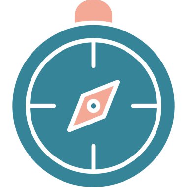 Pusula renkli vektör simgesi