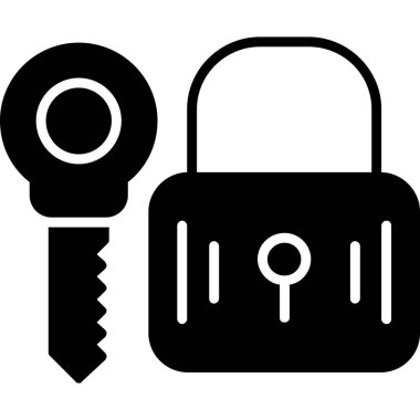 kilit anahtarı simgesi. Web için kilit vektör simgelerinin özet çizimi