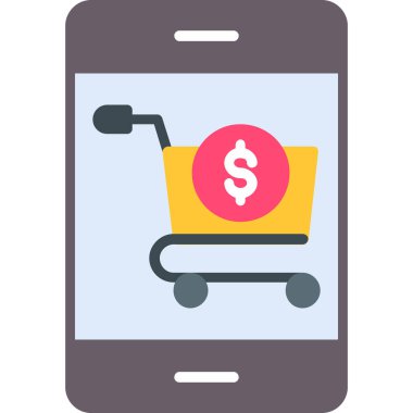 İnternetten alışveriş. Basit resimleme