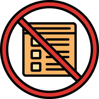 Belge simgesi yok. hiçbir kağıt vektör simgesi rengi düz izole değil