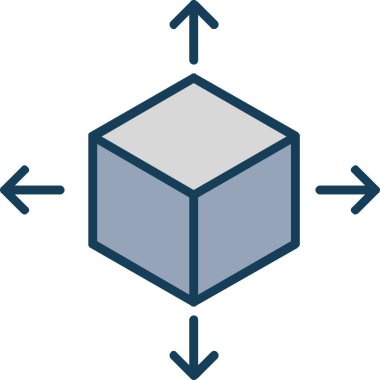 küp web simgesi, basit vektör illüstrasyonu