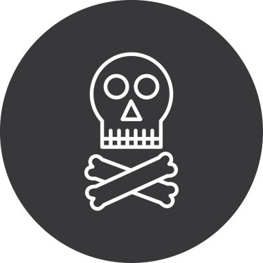 Kafatasının Vektör İllüstrasyonu, Basit Simge