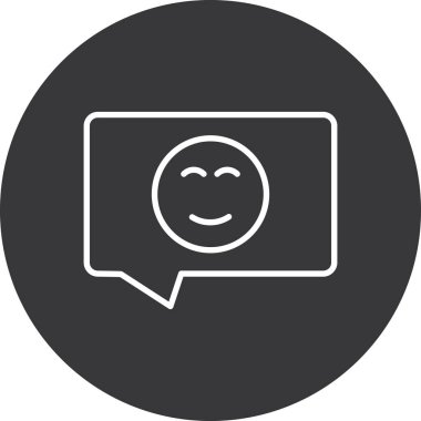 Bir sohbet simgesinin vektör illüstrasyonu