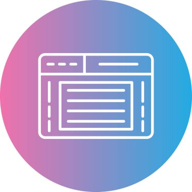 İnternet sitesi. Web simgesi basit illüstrasyon