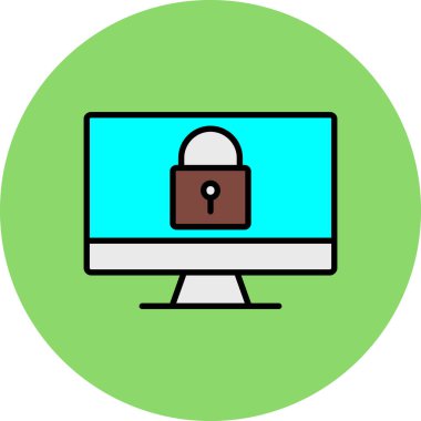 Dizüstü bilgisayar simgesi vektör çizimi