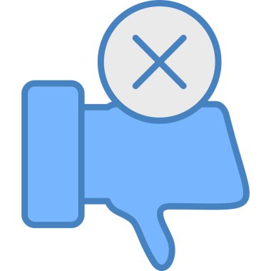 Hoşlanmıyorum. Web simgesi basit illüstrasyon