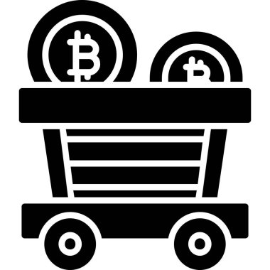 El arabası. Web simgesi basit illüstrasyon