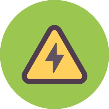 Elektrik Düz Vektör Simgesi