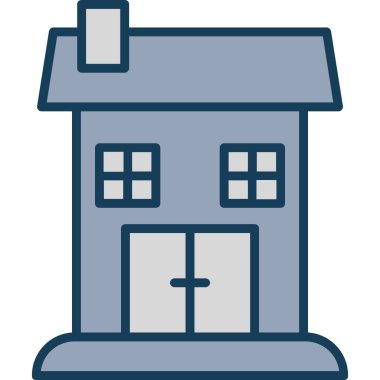 Ev. Web simgesi basit illüstrasyon