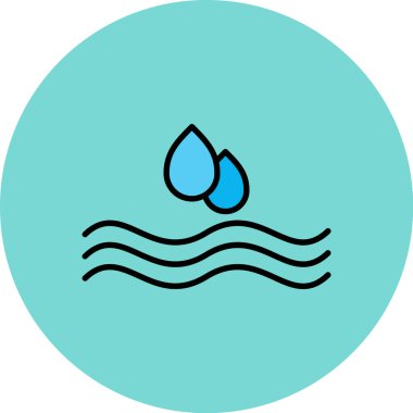 su damlası ikon vektör illüstrasyonu