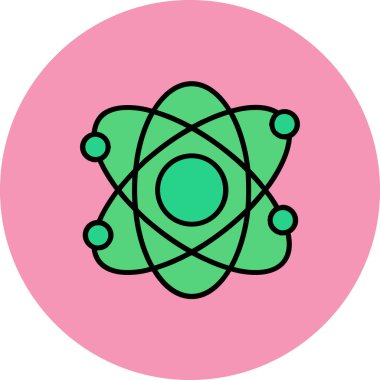 atom simgesi vektör illüstrasyonu