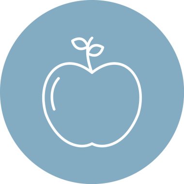 elma meyve ikonu vektör illüstrasyonu