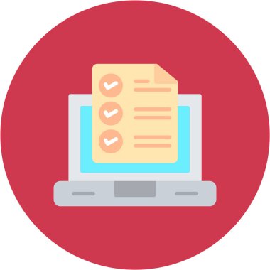 Kontrol listesi. Web simgesi basit illüstrasyon