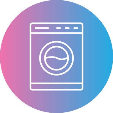 Yıkama Makinesinin vektör illüstrasyonu modern simge