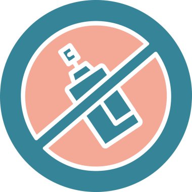 Dumansız ikonun vektör illüstrasyonu